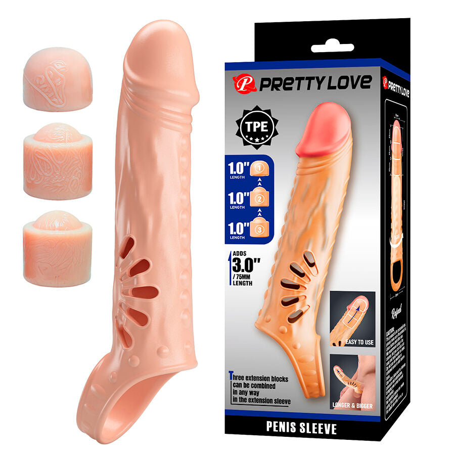 Guaina Estensore Pene Pretty Love D-245182 — TPE Morbido