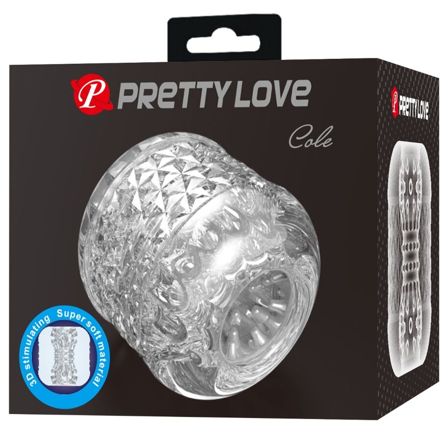 Masturbatore Uomo Pretty Love Cole Doppio Ingresso — Trasparente