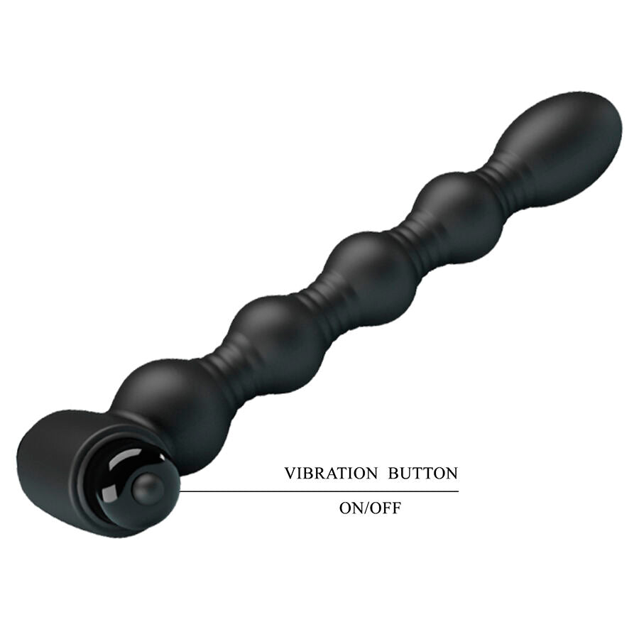 Massaggiatore Anale Vibrante MR PLAY Perle — Nero