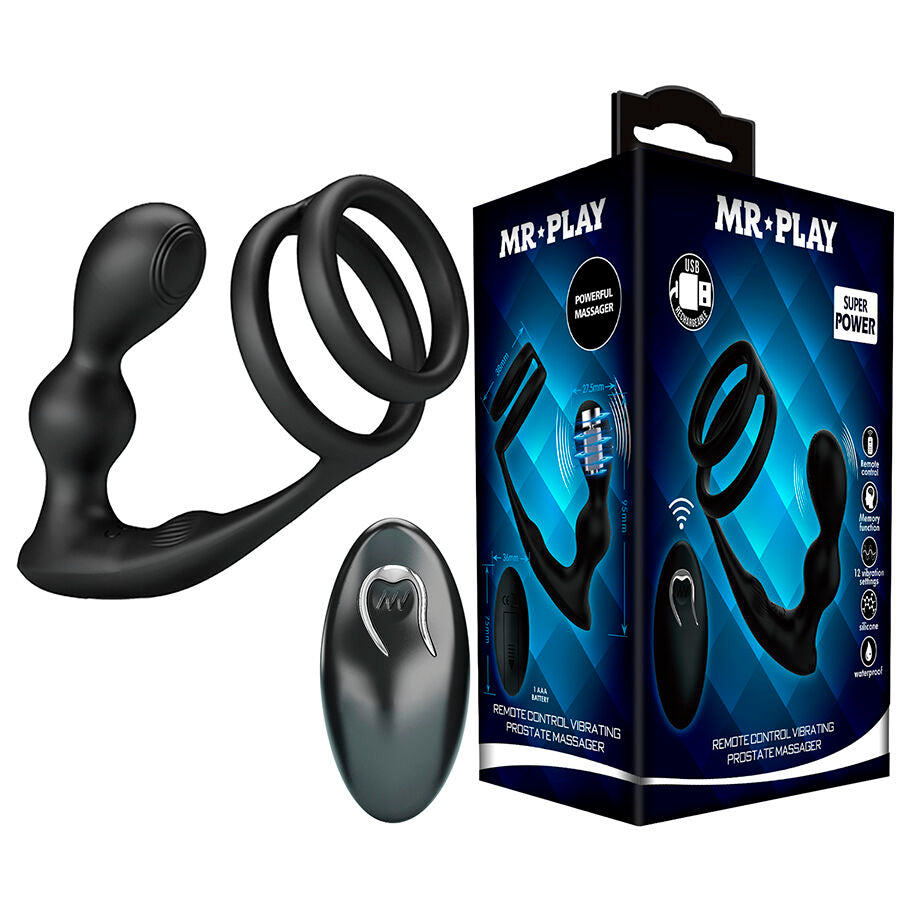 Plug Anale Vibrante MR PLAY Telecomando — Nero