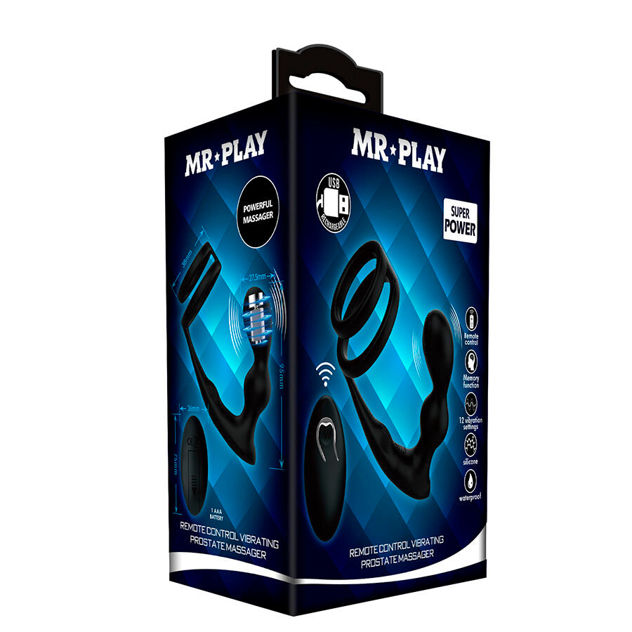 Plug Anale Vibrante MR PLAY Telecomando — Nero