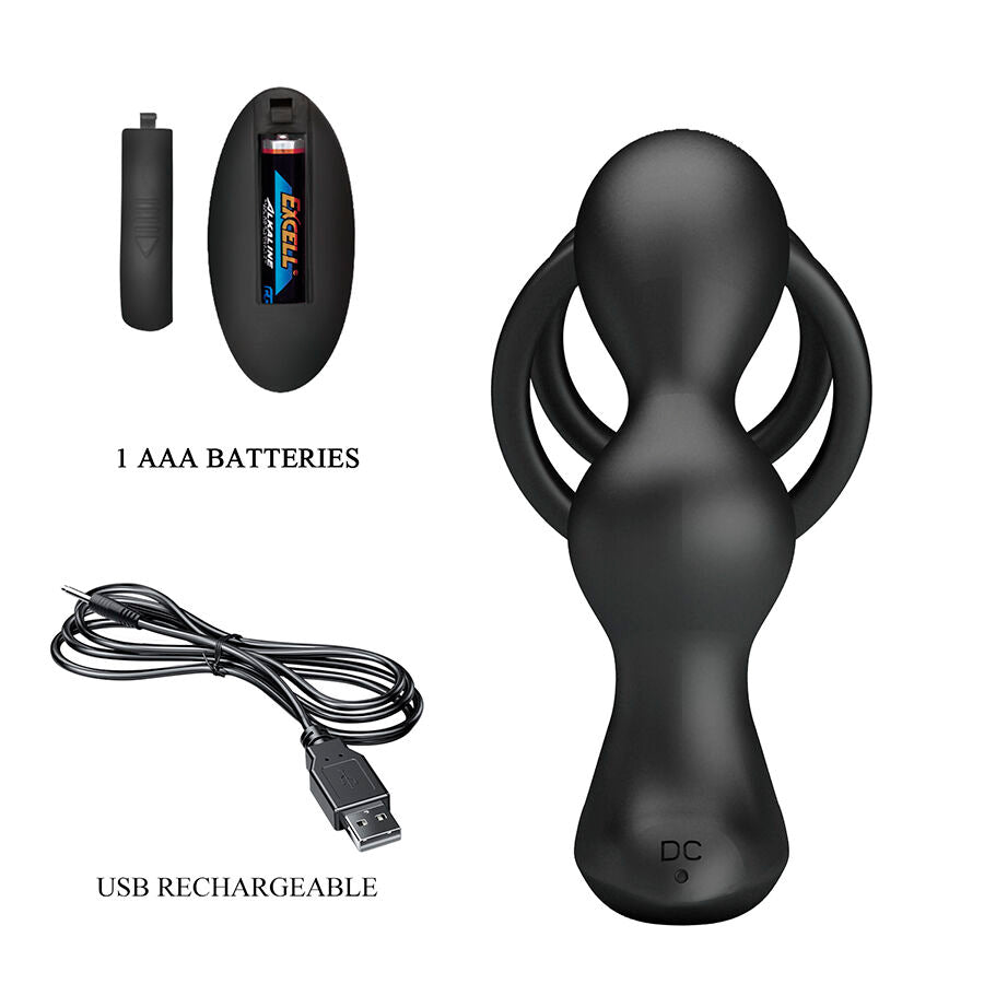 Plug Anale Vibrante MR PLAY Telecomando — Nero