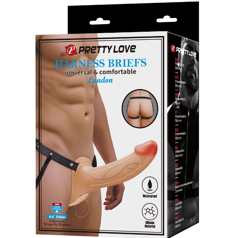 Strap-On Vibrante Pretty Love Landon — Pelle Chiara