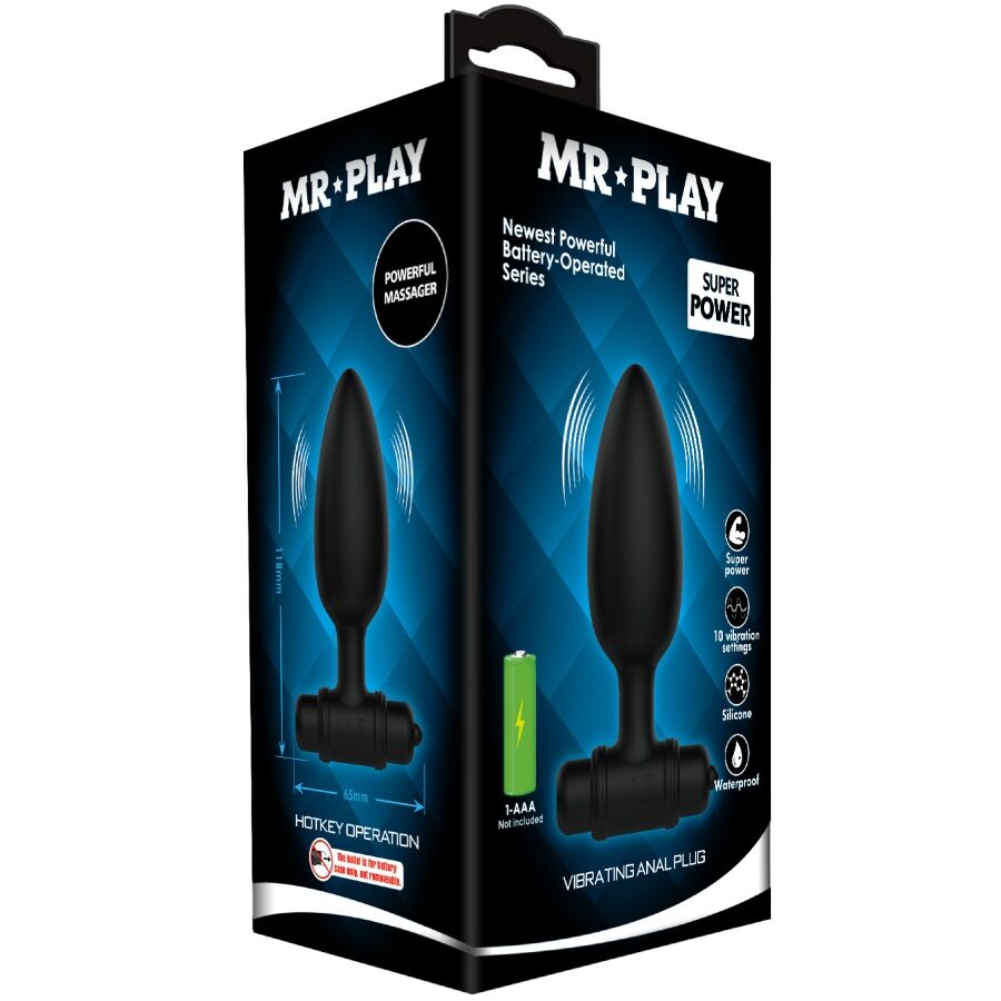 Vibratore Anale MR PLAY Super Power Plug Nero