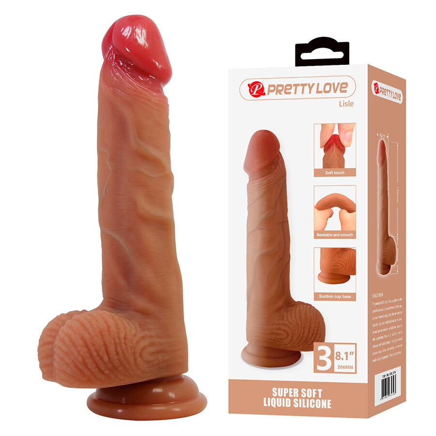 Dildo Realistico Pretty Love Lisle Ventosa — Carne