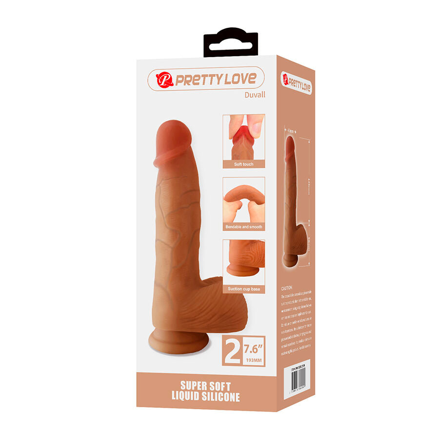 Dildo Realistico Pretty Love Duvall con Ventosa — Carne