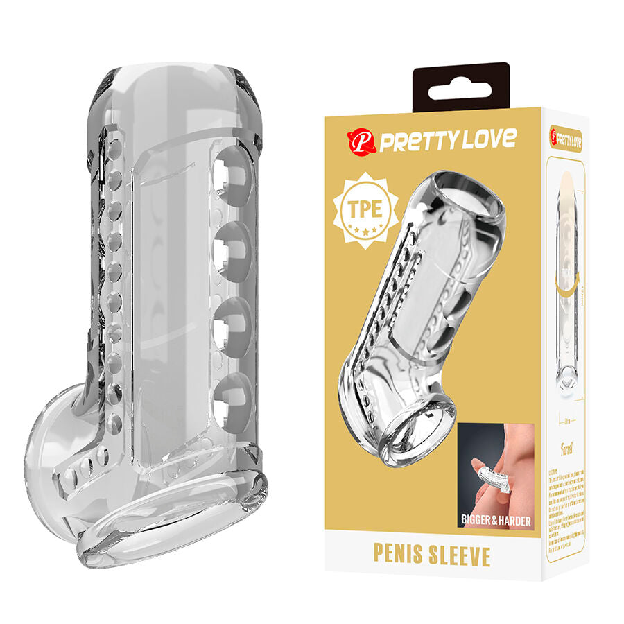 Guaina Pene Pretty Love Texture — Trasparente