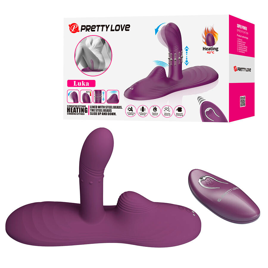 Vibratore Punto G Pretty Love Luka con Telecomando — Viola