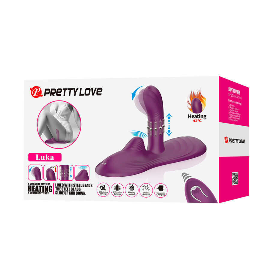 Vibratore Punto G Pretty Love Luka con Telecomando — Viola