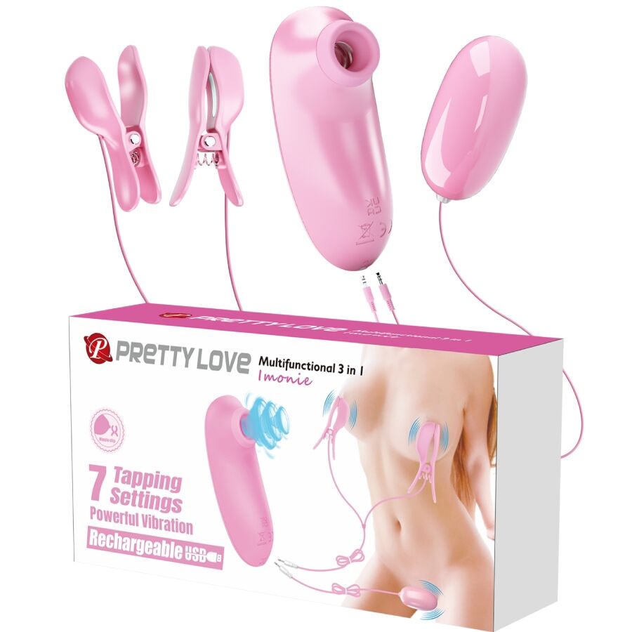 Kit Sex Toys Fun Toys Imonie 3 in 1 — Rosa