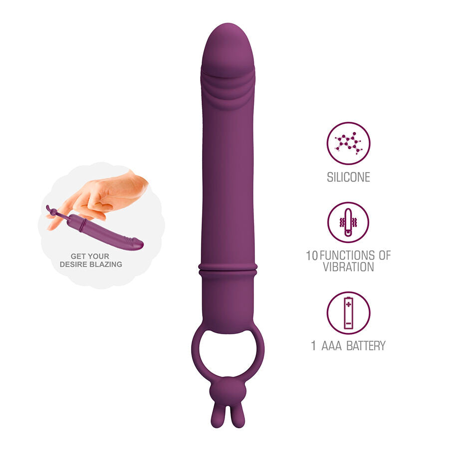 Vibratore a Pene Pretty Love Cora — Nero