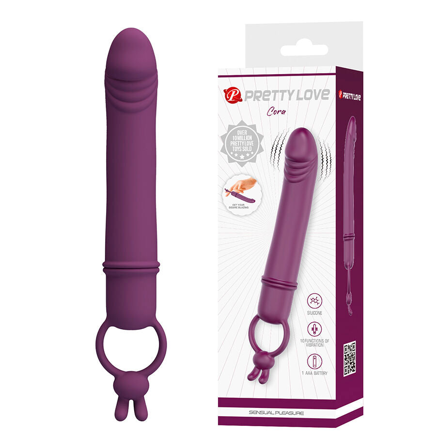 Vibratore a Pene Pretty Love Cora — Nero