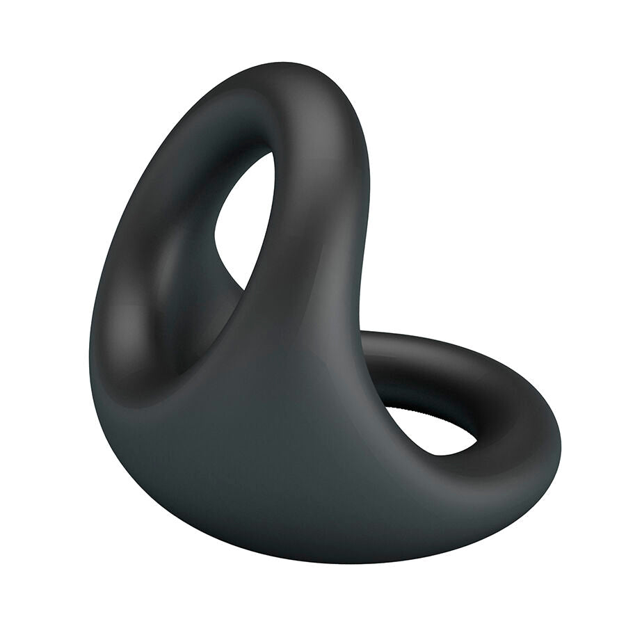 Anello Pene/Testicoli CrazyBull Nestor Ergonomico — Nero