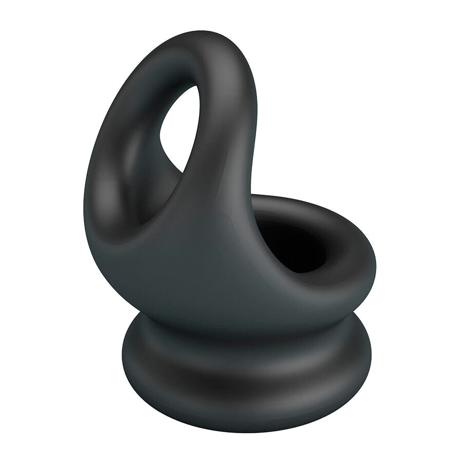 Anello Pene Testicoli CrazyBull Oberon — Nero