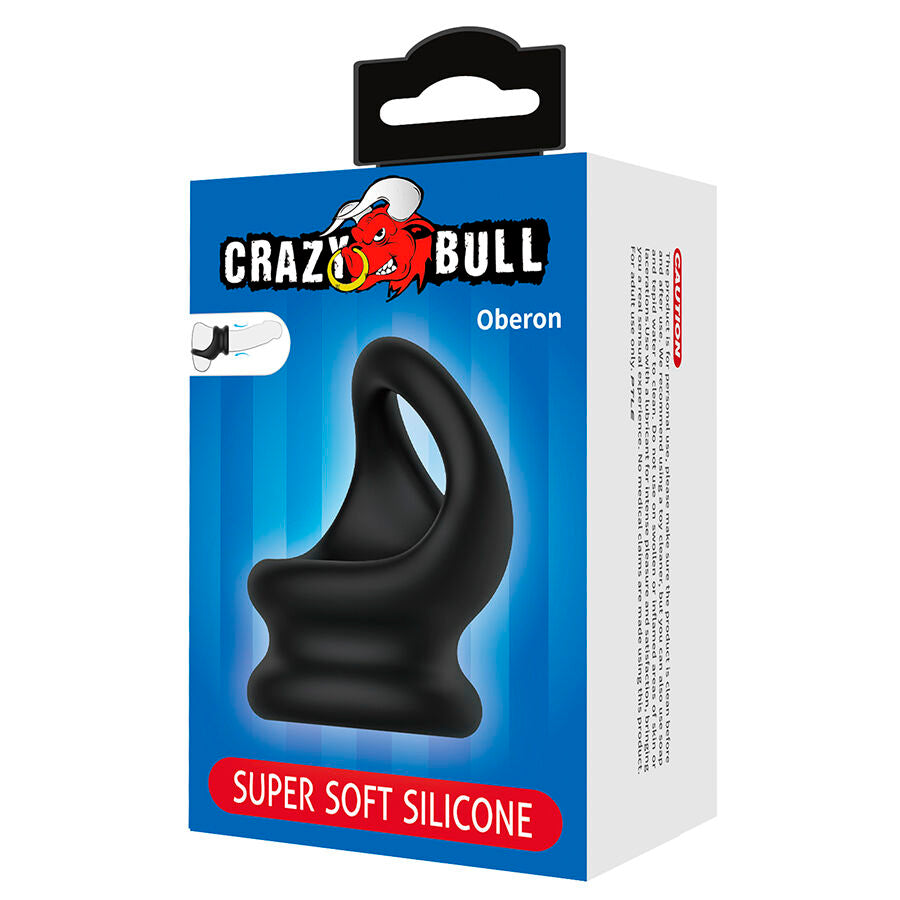 Anello Pene Testicoli CrazyBull Oberon — Nero