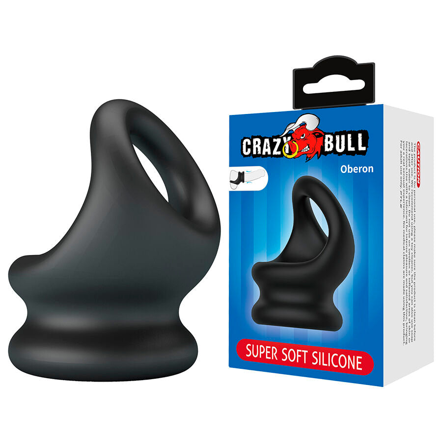 Anello Pene Testicoli CrazyBull Oberon — Nero