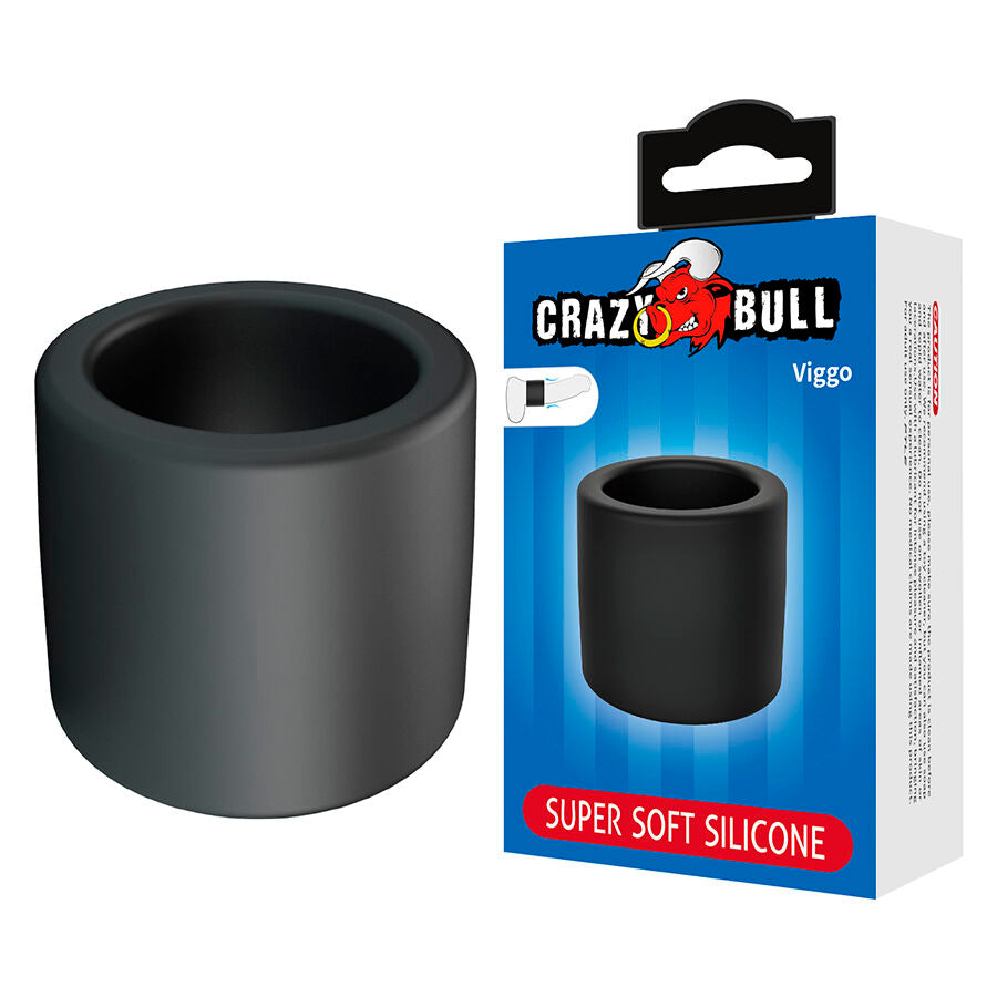 Anello Pene CrazyBull Viggo Silicone Liquido — Nero