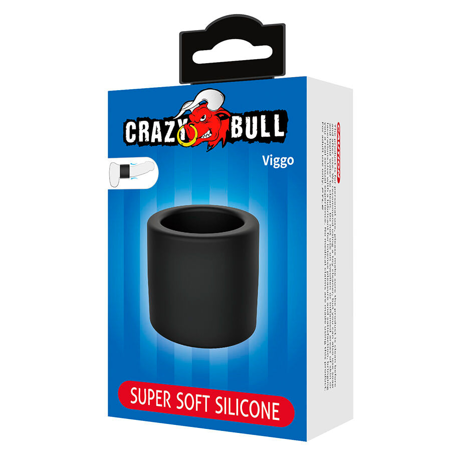 Anello Pene CrazyBull Viggo Silicone Liquido — Nero