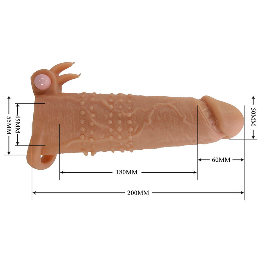 Guaina Pene Pretty Love QuillON con Vibrazione — Nera