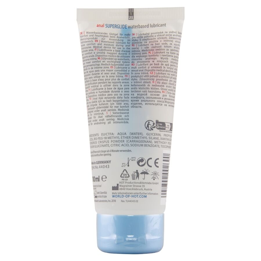 Lubrificante Intimo Anale Base Acqua HOT Anal Superglide — 100 ml