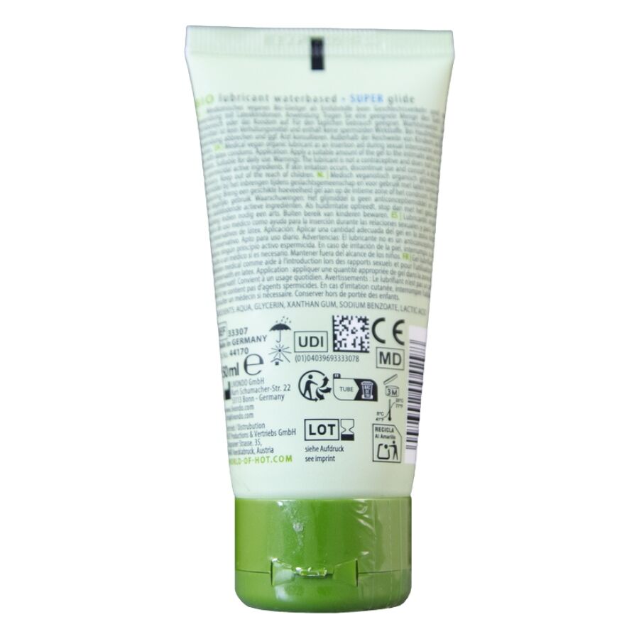 Lubrificante Intimo Bio Base Acqua HOT Superglide — 50 ml