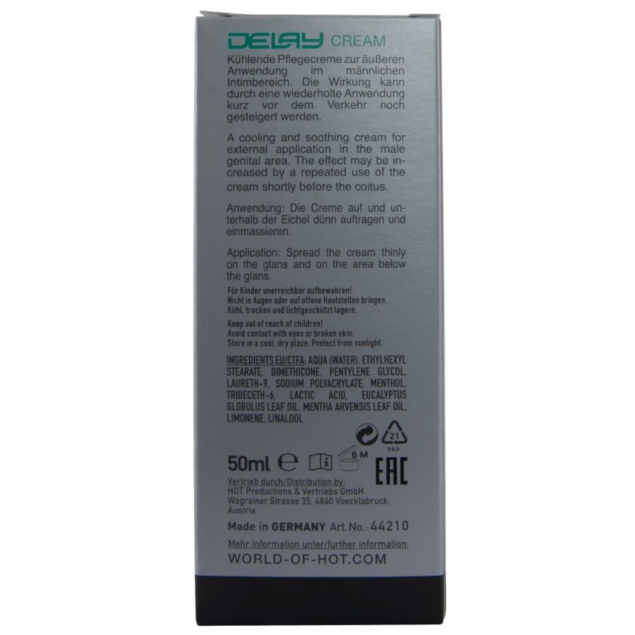Crema Ritardante HOT — 50 ml