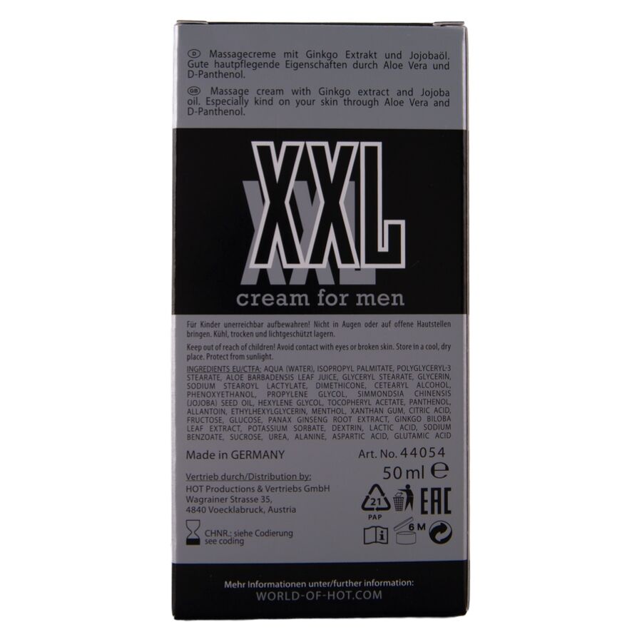 Crema Ingrandimento Pene HOT XXL — 50 ml