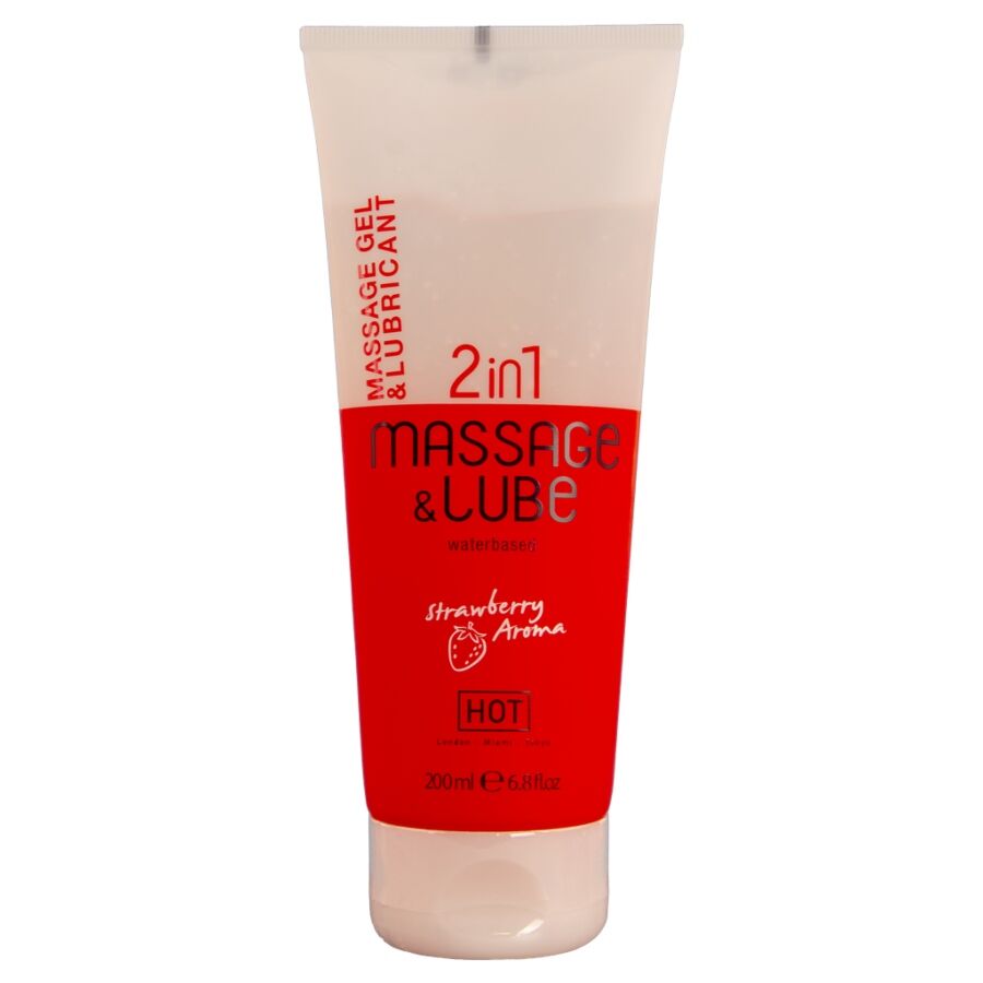 Gel Lubrificante e Massaggio HOT Fragola 2in1 — 200ml