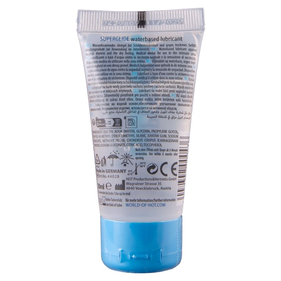 Lubrificante Intimo Base Acqua HOT Superglide — 30 ml