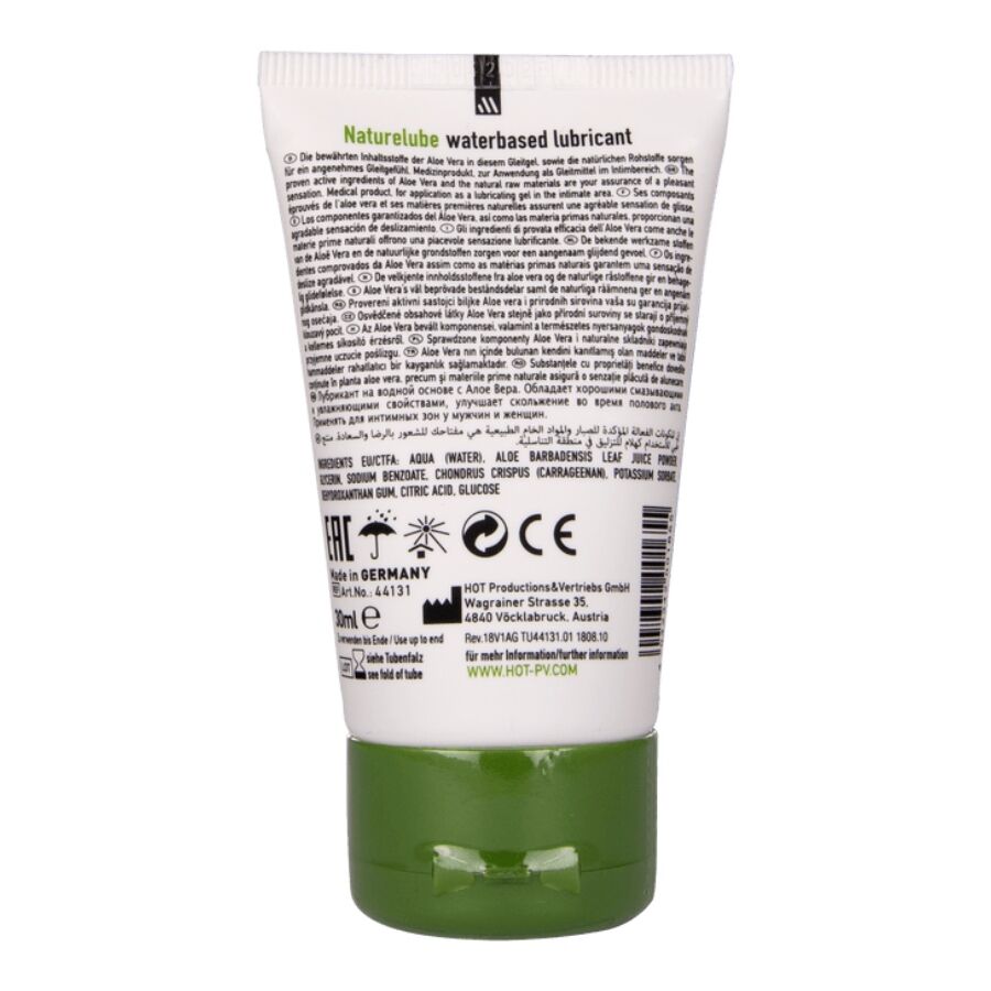 Lubrificante Intimo Base Acqua HOT Nature Lube Aloe Vera — 30 ml