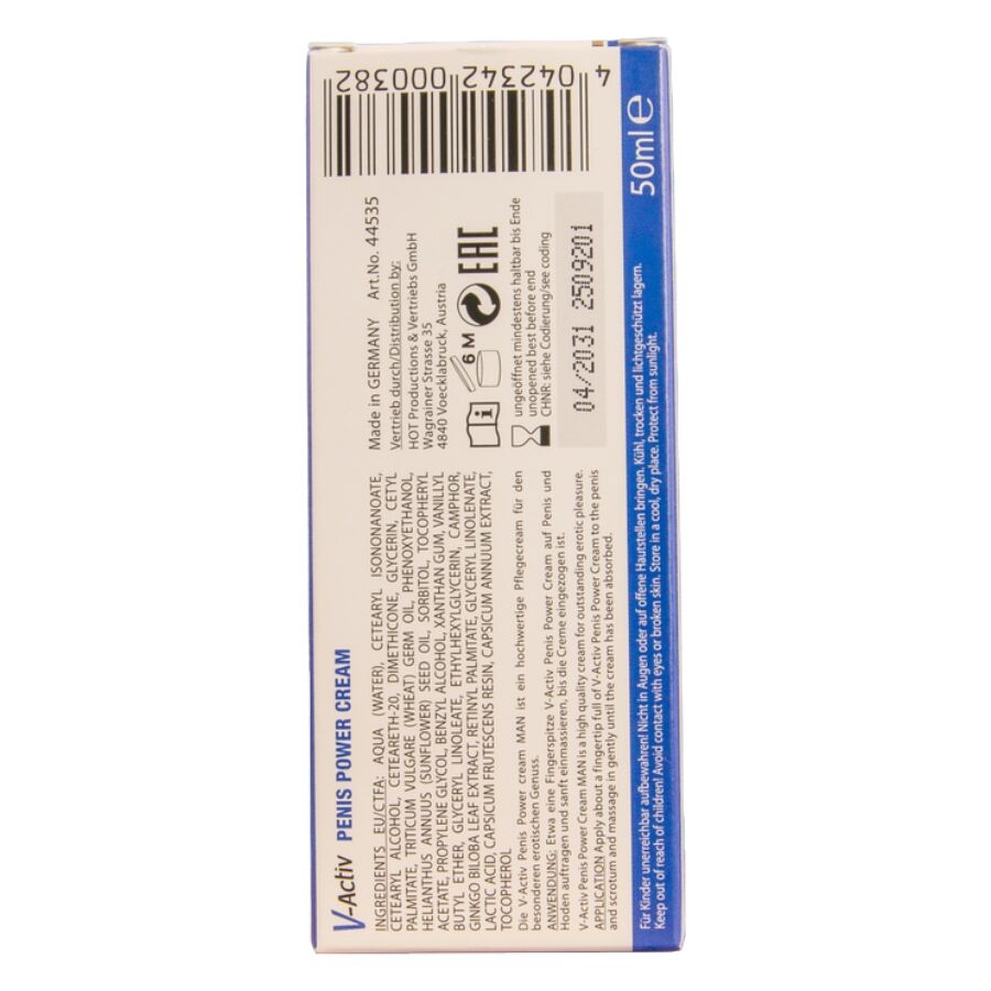 Crema Stimolante Pene HOT V-Activ Penis Power — 50 ml