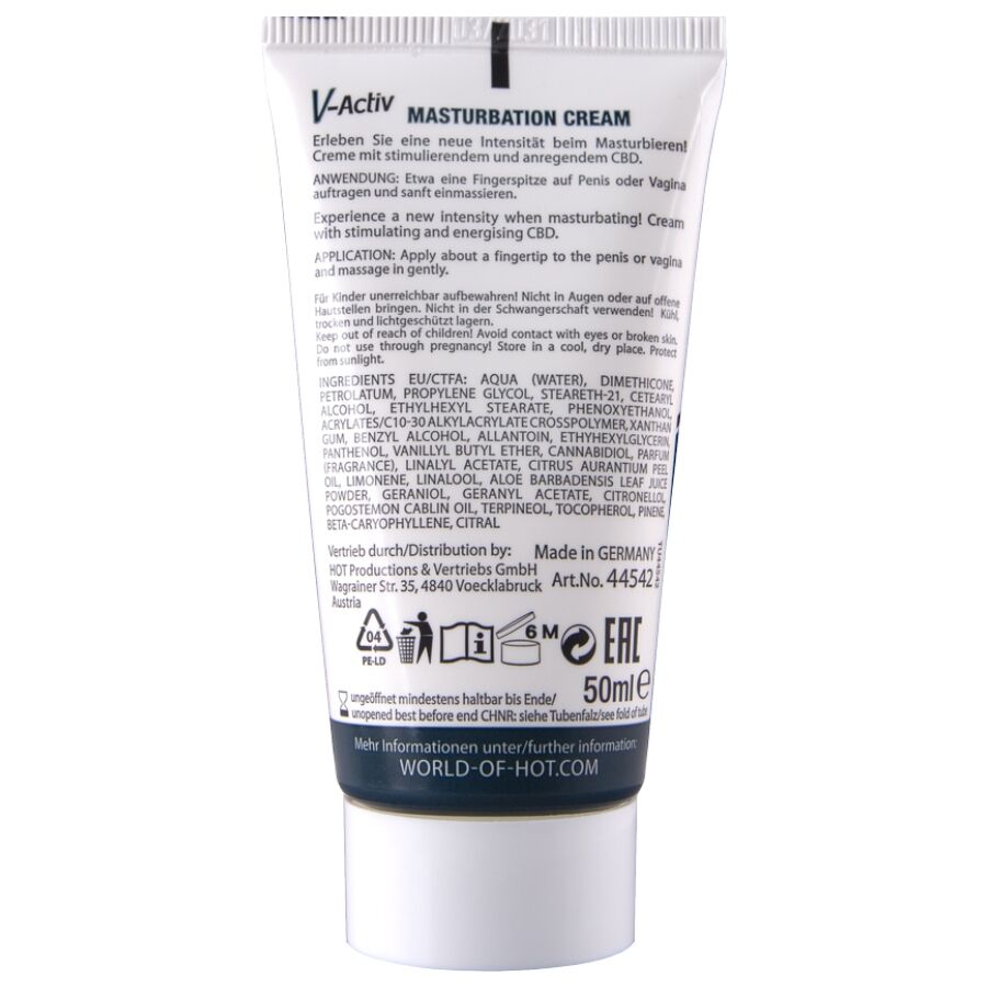 Crema Masturbazione con CBD HOT Unisex — 100 ml