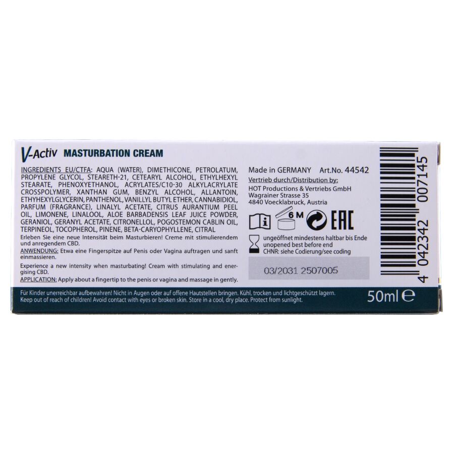 Crema Masturbazione con CBD HOT Unisex — 100 ml