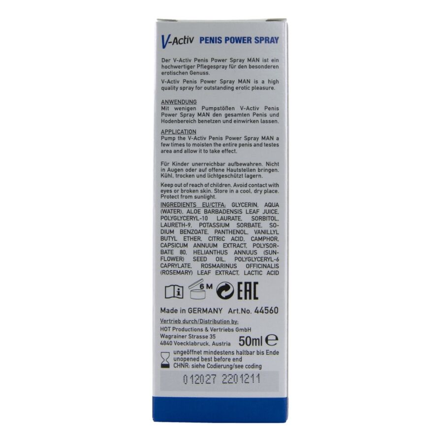 Spray Erotico HOT V-ACTIV Penis Power — 50ml