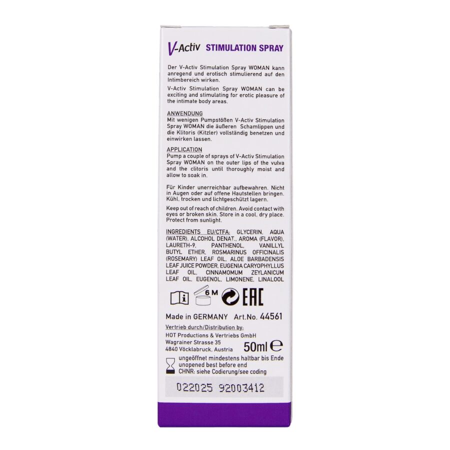 Gel Stimolante Clitoride Hot V-Activ Spray Donna — 50 ml