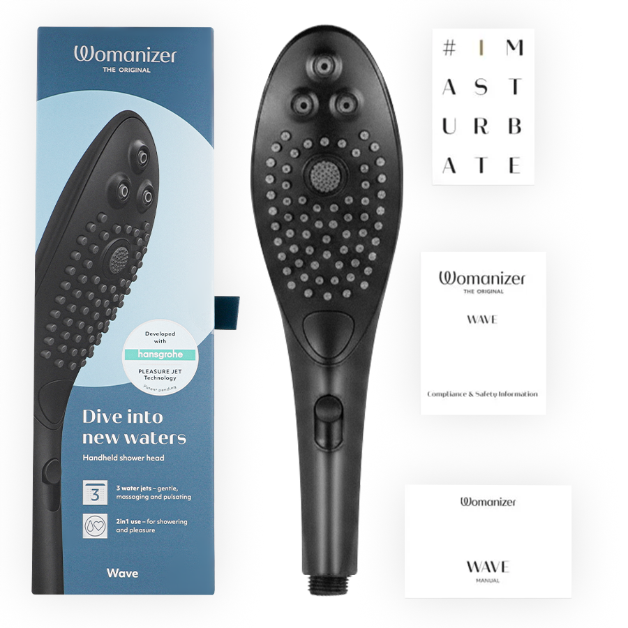 Stimolatore Clitoride Doccia Womanizer Wave — Soffione Nero