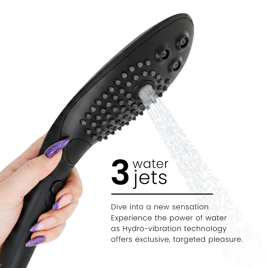 Stimolatore Clitoride Doccia Womanizer Wave — Soffione Nero