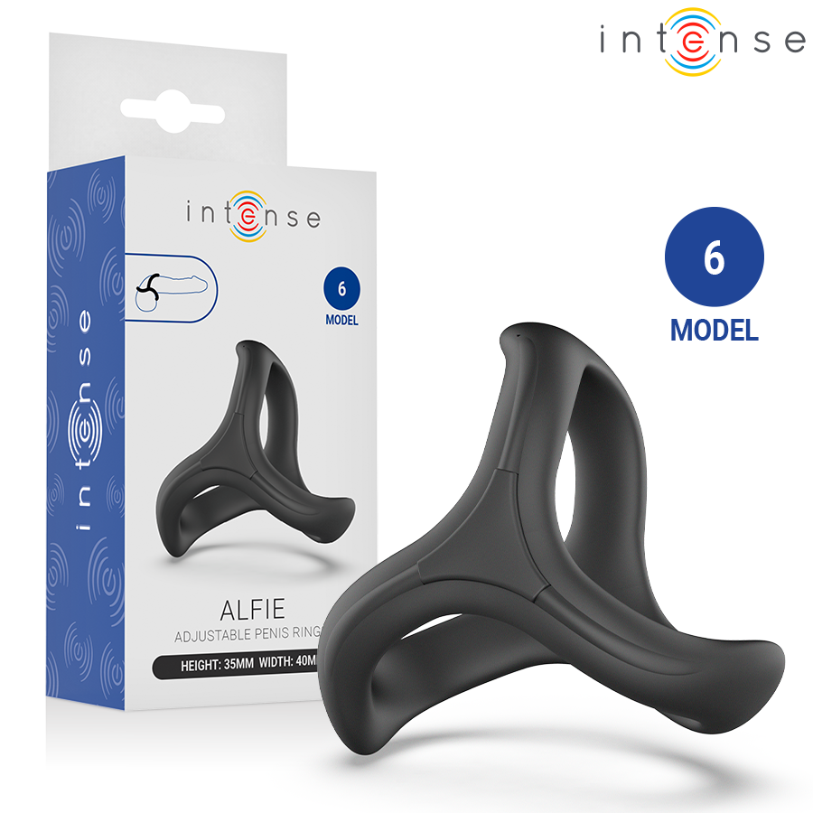 Anello Pene INTENSE ALFIE Triplo Regolabile — Nero