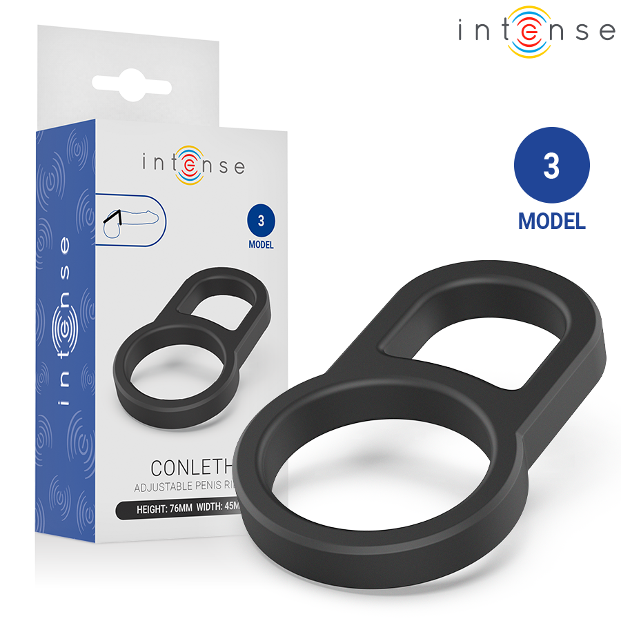 Anello Pene Intense Conleth Doppio Regolabile — Nero