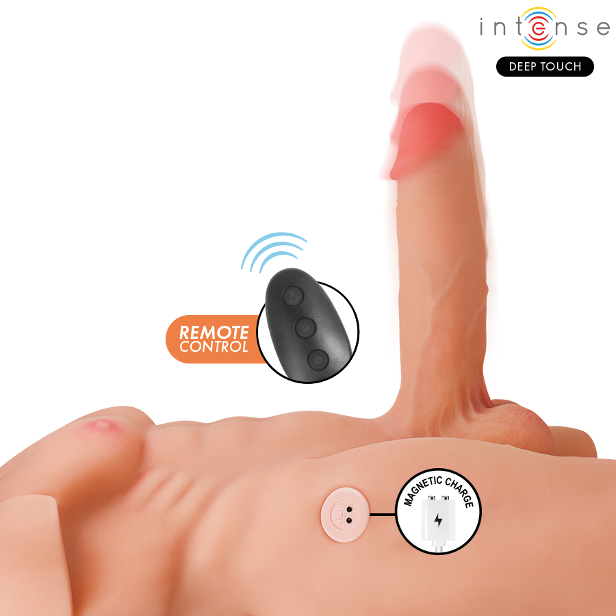 Masturbatore INTENSE Marty Torso con Ano e Dildo Spinta/Vibrazione —