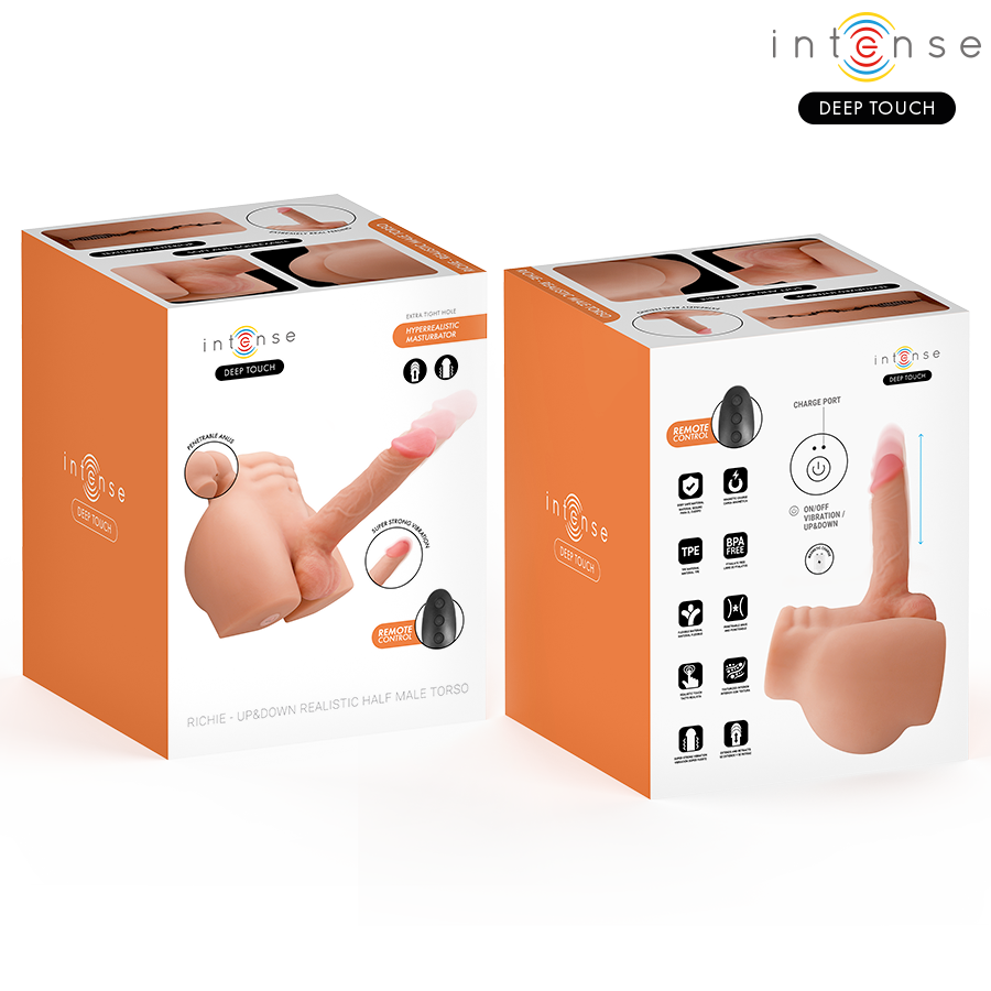 Masturbatore Torso INTENSE BODIES Deep Touch — Con Anale e Dildo Vibrante