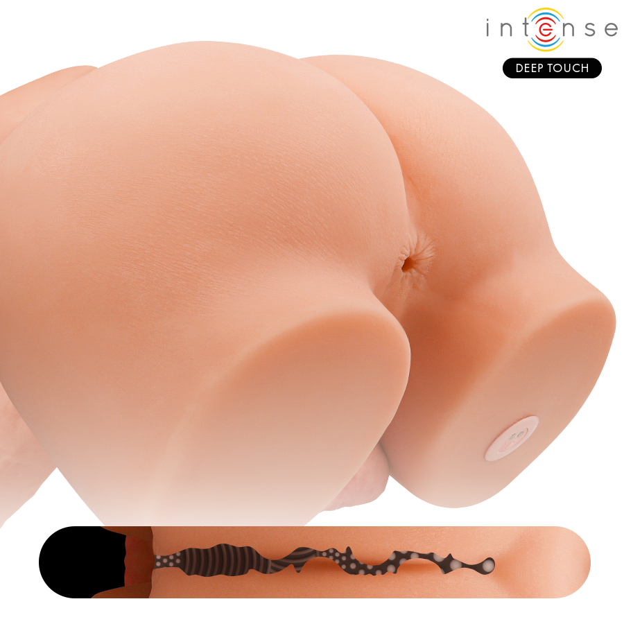 Masturbatore Torso INTENSE BODIES Deep Touch — Con Anale e Dildo Vibrante
