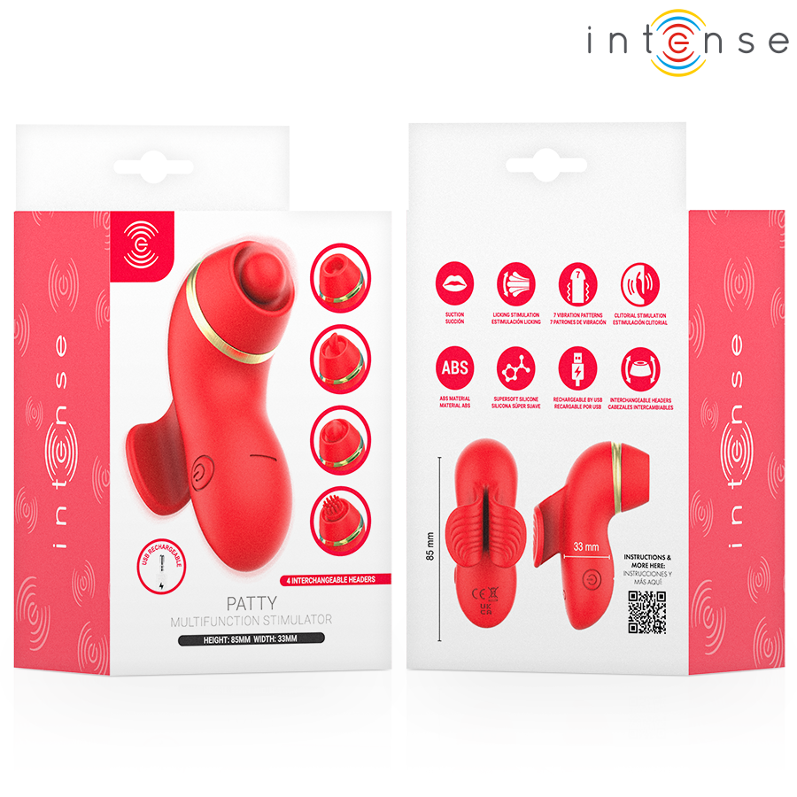 Stimolatore Clitoride Intense Patty — 4 Testine, Multifunzione