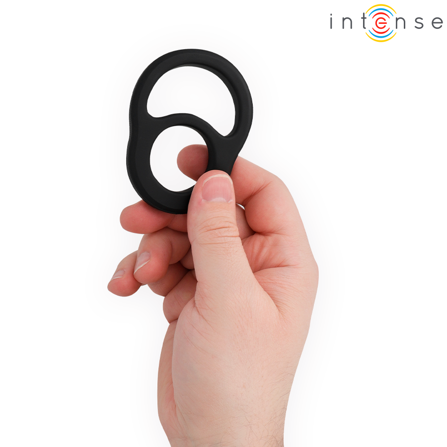 Anello Doppio Pene Intense Richard Modello 1 — Nero