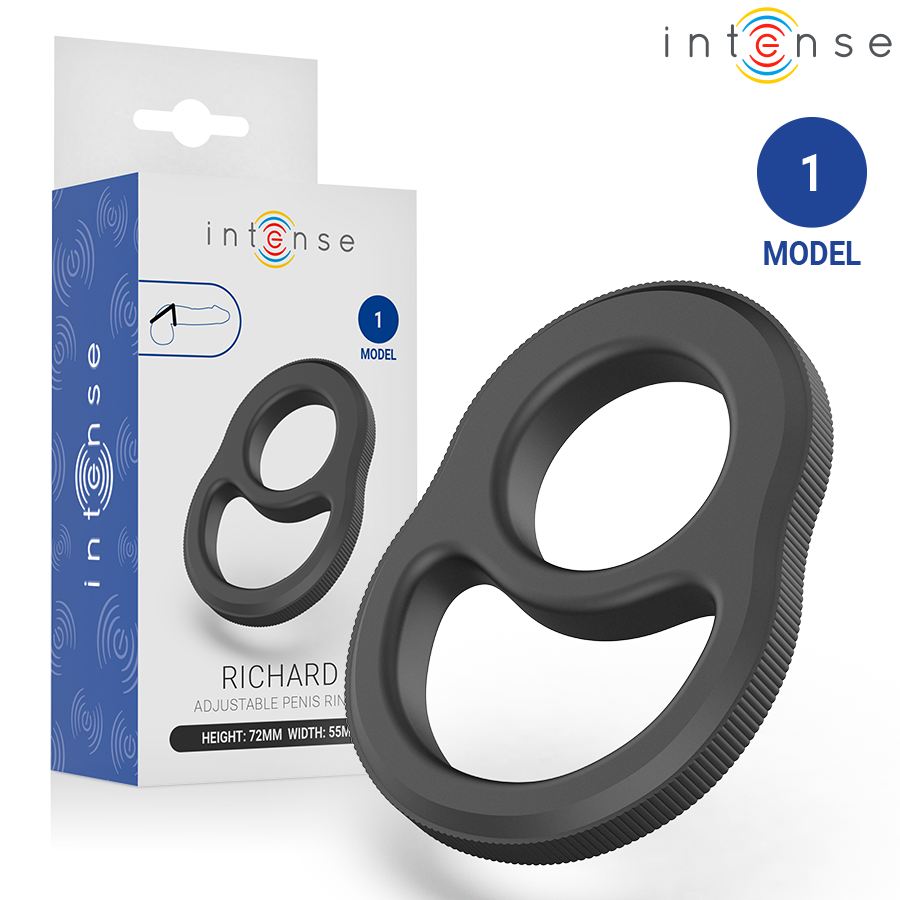 Anello Doppio Pene Intense Richard Modello 1 — Nero