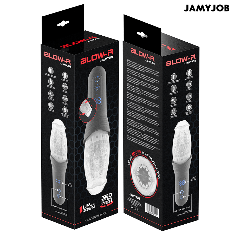 Masturbatore Maschile con Spinta e Rotazione Jamyjob Blow-R