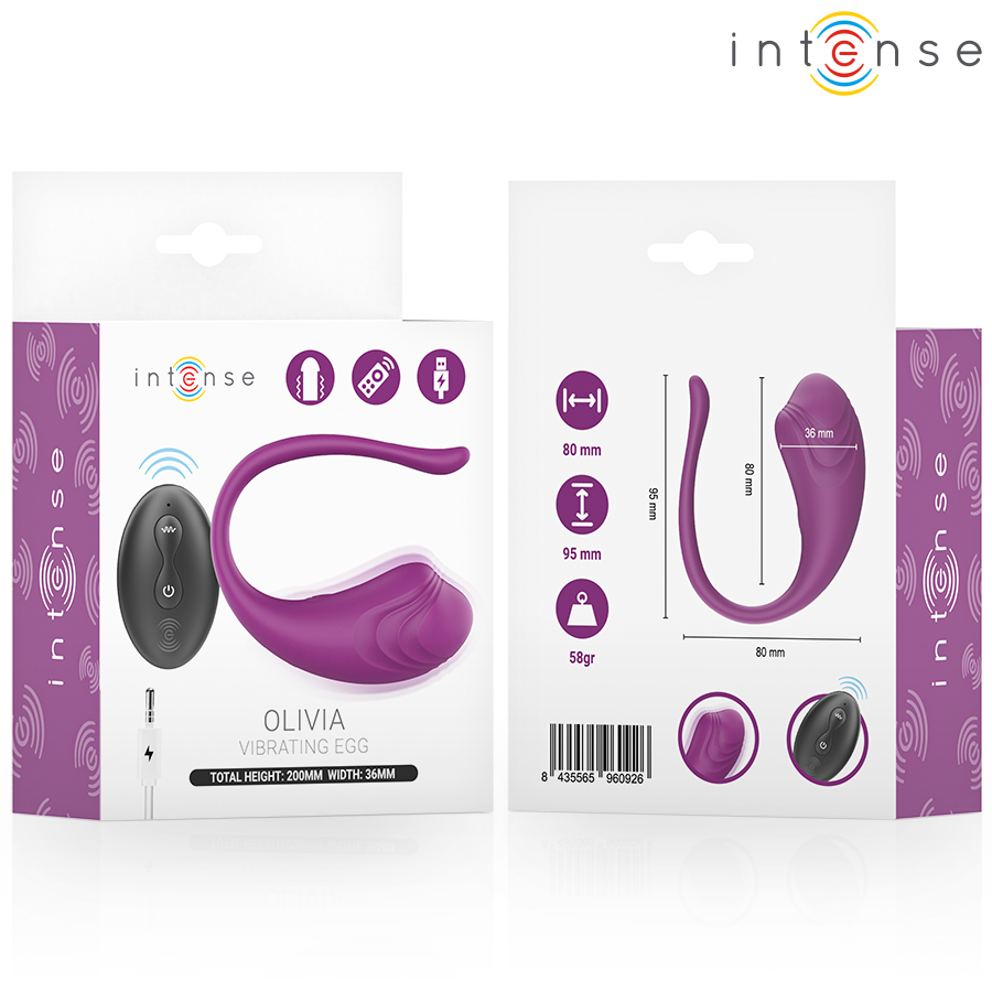 Uovo Vibrante con Telecomando Intense Olivia — Viola