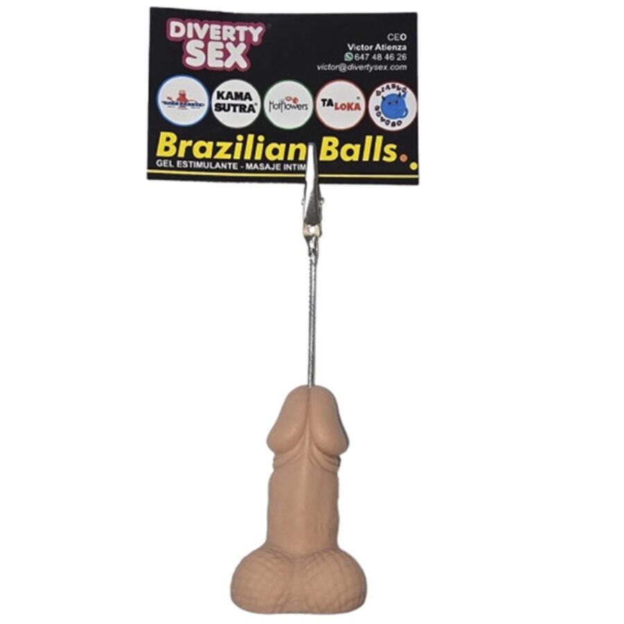 Clip Porta Messaggi DIABLO PICANTE Pene Tono Chiaro — Carne