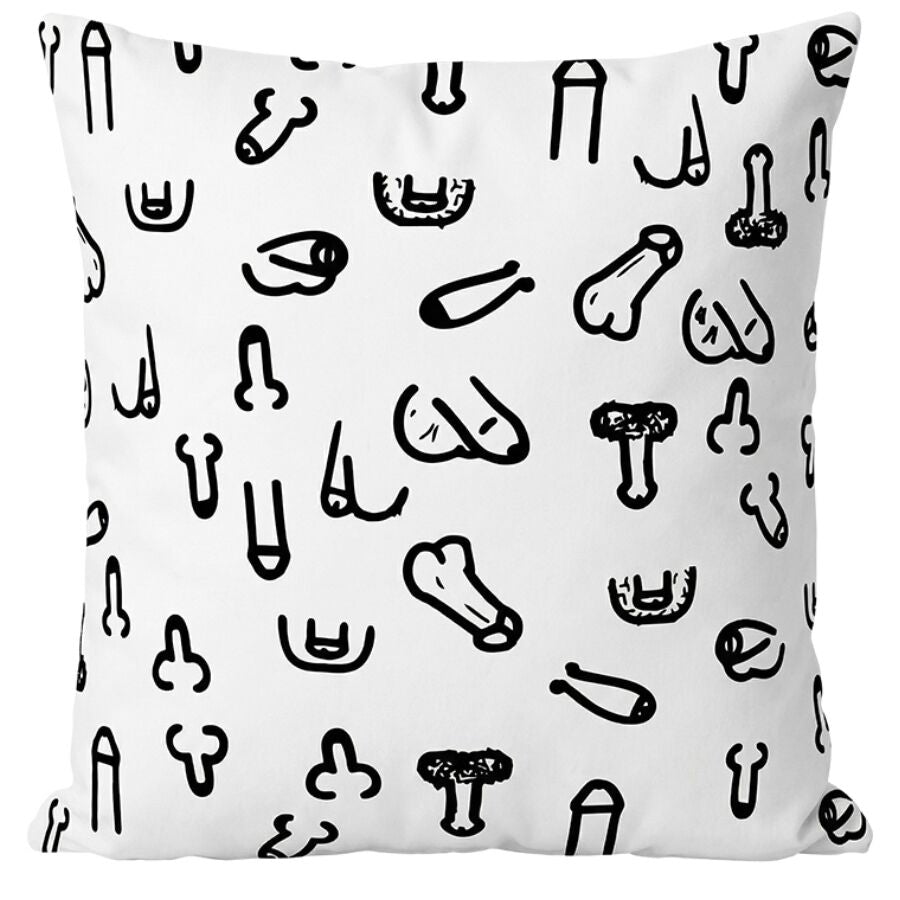 Cuscino Pene Diablo Picante - Bianco 30x30cm