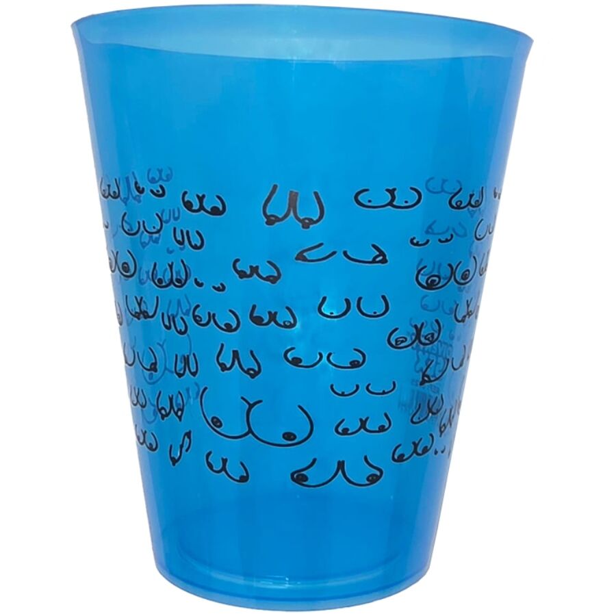 Tazza Erotica DIABLO PICANTE 500ml — Blu con Tettone Nero